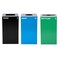 Alpine Industries 87 Gal. 3-Stream Steel Blue Mixed, Green Recycling, and Black Commercial Trash Can Station ALP4450-BLK-KIT40 - alternate 6